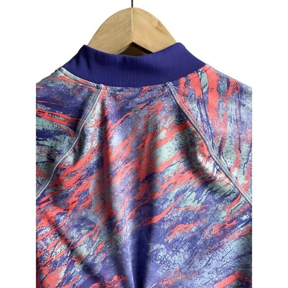 Lululemon Ivivia Purple Orange Full Zip Performance Knit Jacket Girls Youth 12 - Picture 5 of 11